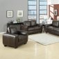 Tobacco Bonded Leather Modern Sofa & Loveseat Set w/Options