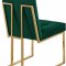 Pierre Dining Chair 714 Set of 2 Green Velvet Fabric by Meridian