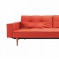 Splitback Eik Sofa Bed w/Arms in Burnt Orange by Innovation