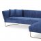 Caprice Sectional Sofa TOV-L6119 in Navy Velvet by TOV Furniture