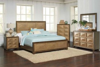 Wheatland 5Pc Bedroom Set 204601 in Wire Brush Sage/Antique Gold [CRBS-204601-Wheatland]