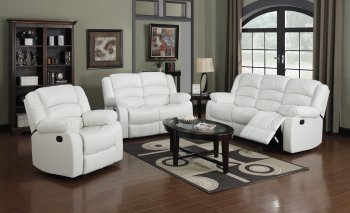 G947 Motion Sofa & Loveseat in White Bonded Leather by Glory [GYS-G947 White]