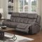 Morgan Creek Power Reclining Sofa Set in Taupe Microfiber