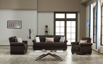 Deluxmark Sofa Bed in Brown Fabric by Casamode w/Options [CMSB-Deluxmark Brown]