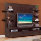 Wenge Finish Modern Wall Unit w/Shelves