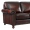 Hampton Sofa & Loveseat Set Leather Italia in Brown w/Options