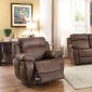 Marille 9724DBR Motion Sofa - Dark Brown - Homelegance w/Options