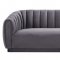 Arno Sofa TOV-S167 in Grey Velvet Fabric by TOV Furniture