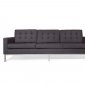 Florence Sofa FS90DGRW in Dark Grey Wool by LeisureMod w/Options