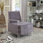 Liam 503 Accent Chair in Grey Velvet Fabric