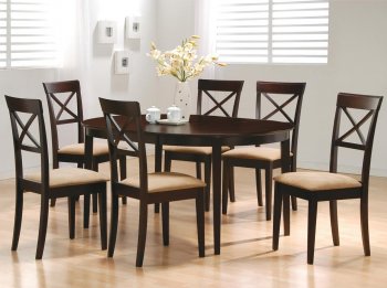 Gabriel Dinette Set 5Pc 100770 in Cappuccino by Coaster [CRDS-100770-100774 Gabriel]