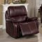 Haughton Reclining Sofa 8240 in Brown Leather by Homelegance