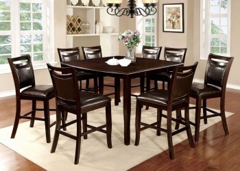 Woodside II Counter Ht Dining Room Set 7Pc CM3024PT in Espresso [FADS-CM3024PT-Woodside II]