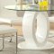 Lodia Dining Room CM3825RT 5Pc Set in White Lacquer