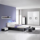 Black & White Two-Tone 4Pc Modern Bedroom Set