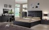 Black Finish Modern Bedroon w/Optional Dark Grey Casegoods