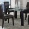 D646DT Dining Set 5Pc in Black by Global w/DG020DC Brown Chairs