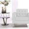 Silvania F08 Sofa in White Leather by At Home USA w/Options