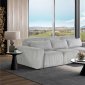 U5945 Power Sectional Sofa Bed in Light Gray Fabric by Global