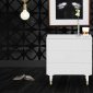 Starburst Side Table 828 in White Lacquer by Meridian