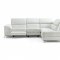 Madison Power Motion Sectional Sofa - White Leather by Whiteline