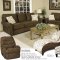 Sierra Chocolate Fabric Modern Sofa & Loveseat Set w/Options