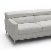 1281b Sectional Sofa in White Full Leather by J&M