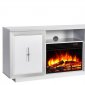 Sashi Electric Fireplace Media Console in Silver