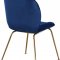 Paris Dining Chair 785 Set of 4 Navy Velvet Fabric by Meridian