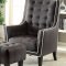 Ophelia 2Pc Set of Accent Chair & Ottoman 59634 in Black by Acme