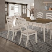 Ronnie Dining Set 5Pc 108051 in Nutmeg & Rustic Cream by Coaster