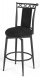 Black Finish Traditional Set of 2 Swivel Barstools