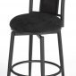 Black Finish Traditional Set of 2 Swivel Barstools