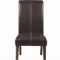 Weber 107282 Set 4 of Dining Chairs in Black Leatherette