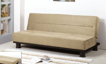 Camel Micro Suede Contemporary Sofa Sleeper w/Canister Legs [HLSB-S310]