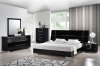 Hailey Bedroom in Black by Global w/Platform Bed & Options