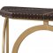 Solara Console Table AC01994 in Brown Leather & Gold by Acme