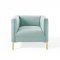 Resonate Accent Chair in Mint Velvet by Modway