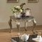 Roma 253 Coffee Table in Antique Silver Tone w/Marble Top & Opti