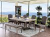 Bridgend 5Pc Dining Room Set CM3429 in Natural & Marble w/Option