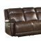 Wasola Motion Sofa 8414DBR in Dark Brown - Homelegance w/Options