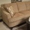 Camel Bark Fabric Modern Sofa & Loveseat Set w/Options