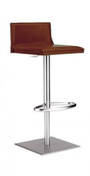 Brown or Beige Faux Leather Contemporary Metal Base Bar Stool [BTBA-Tiffany Piston Bar Stool]