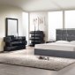 Degas Bedroom Charcoal by J&M w/Optional Milan Black Casegoods