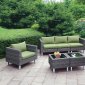 Lorena CM-OS2116 7Pc Outdoor Patio Set w/2 Tables