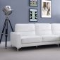 Memphis Sectional Sofa in White Bonded Leather by Whiteline