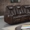 U1868 Power Motion Sectional Sofa in Blanche Brown by Global