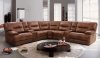 70048 Power Motion Sectional Sofa Brown Leather by Manwah Cheers