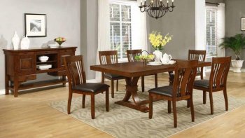 Abrams 106481 Dining Table in Truffle by Coaster w/Options [CRDS-106481 Abrams]