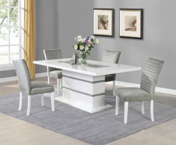 D1903DT Dining Table in White by Global w/Optional Chairs [GFDS-D1903DT]